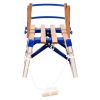 Folding Snow Sledge with Backrest Wood 46.9"